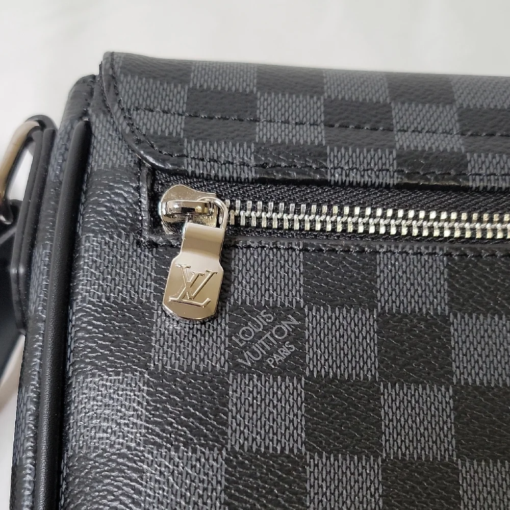 Louis Vuitton Black Checkered Messenger Bag - Picture 6 of 6